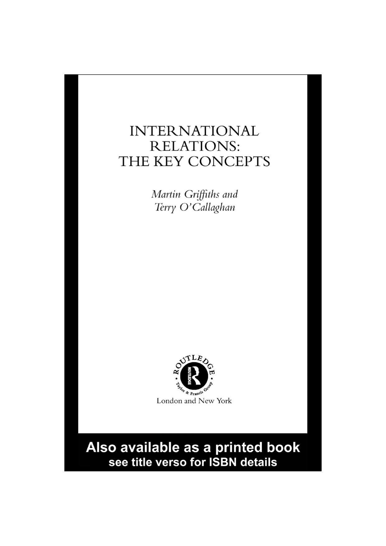 International Relations: The Key Concepts