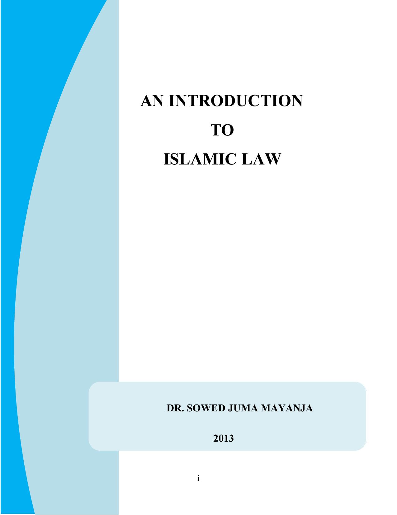 Introduction to Islamic Law