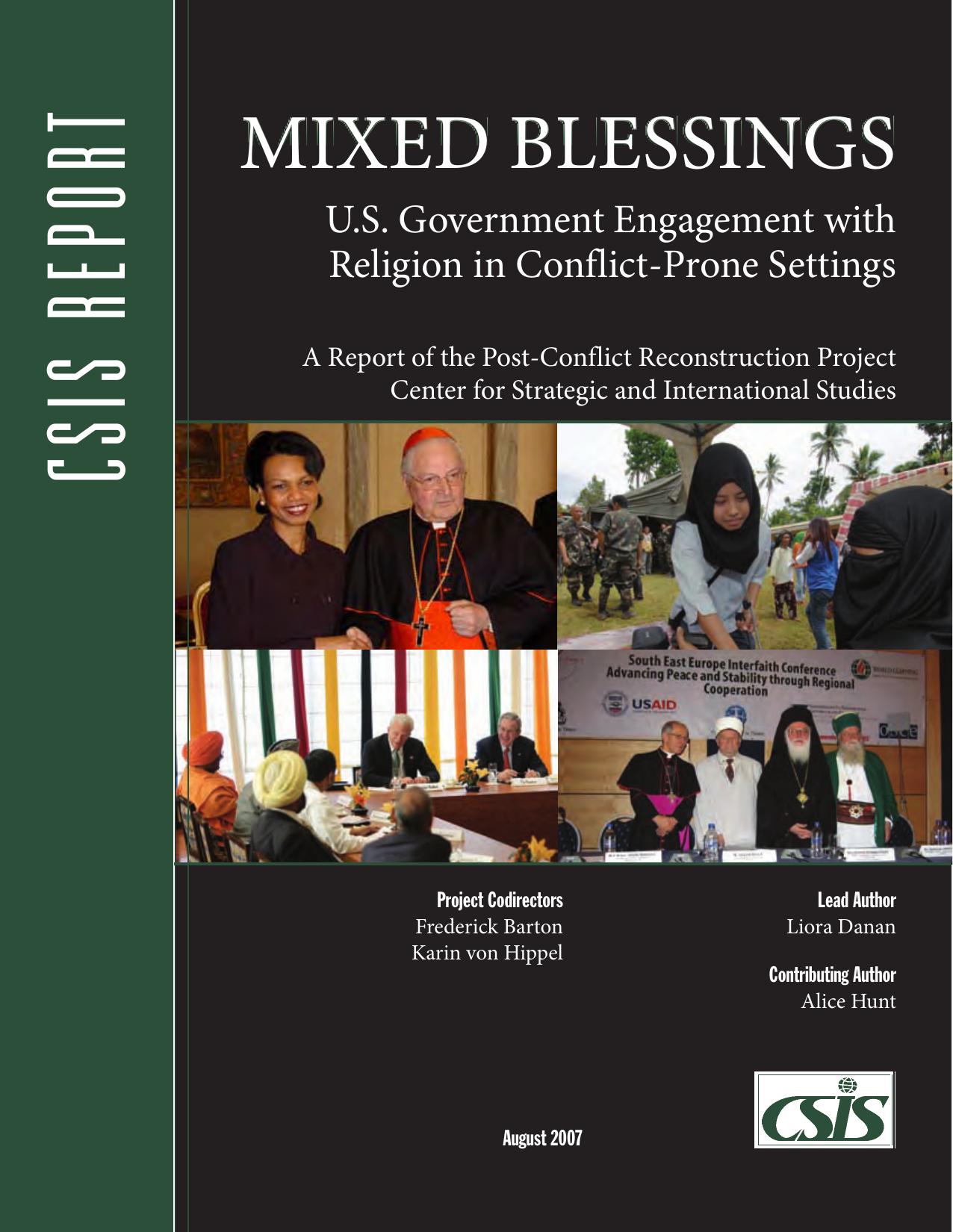 Mixed Blessings: U.S. Government Engagement with Religion in Conflict-Prone Settings