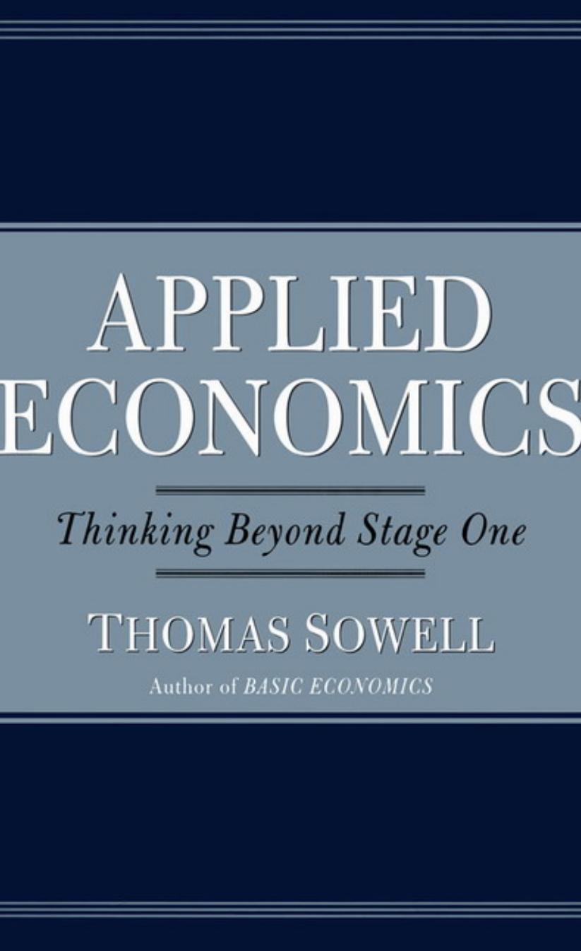 Applied Economics: Thinking Beyond Stage One