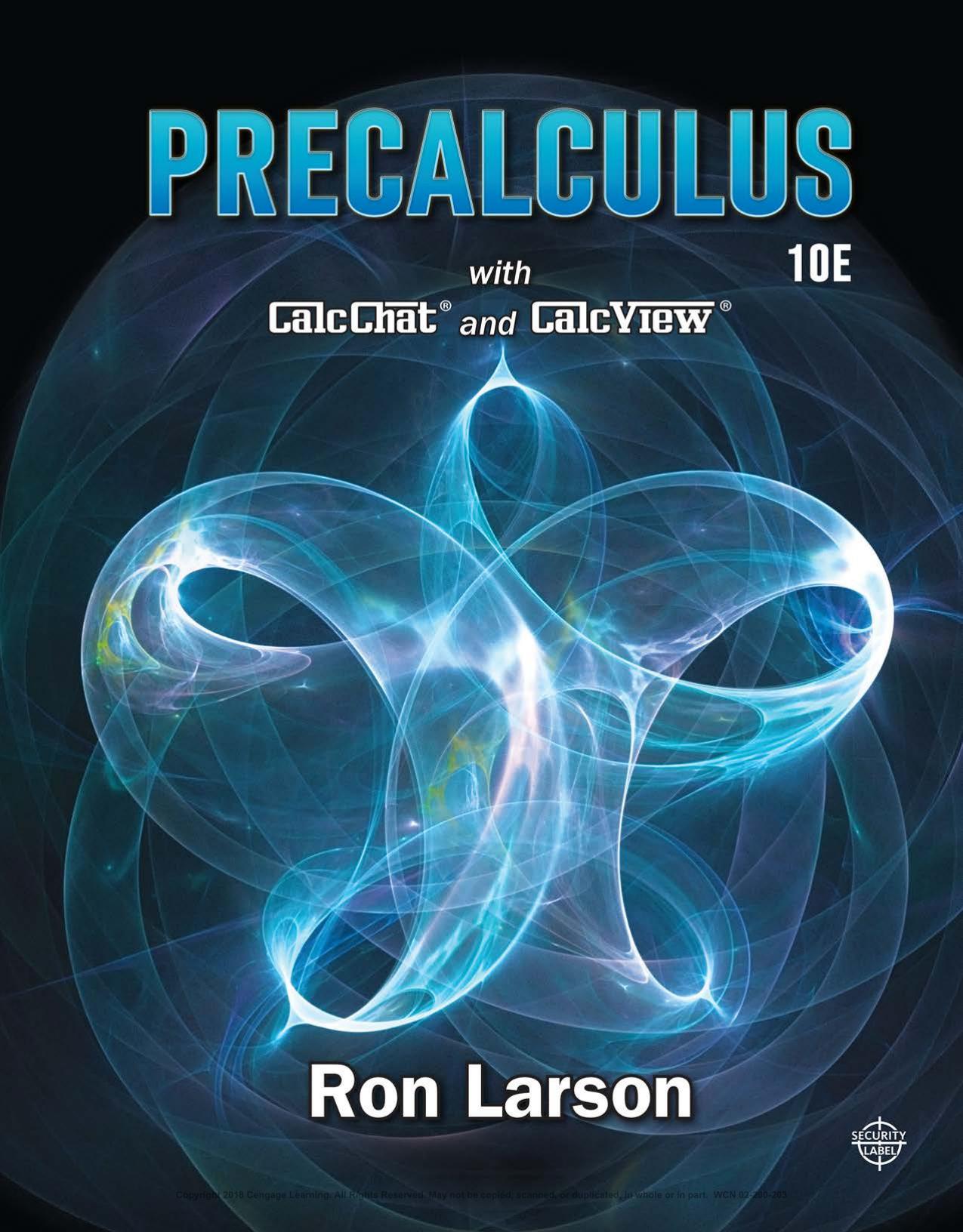 Precalculus, 10th ed.