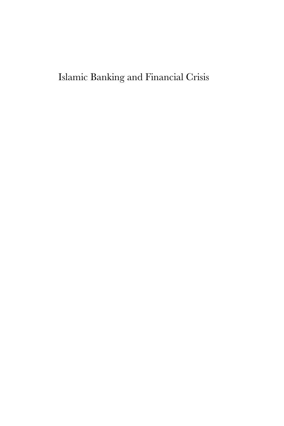 Islamic banking and financial crisis