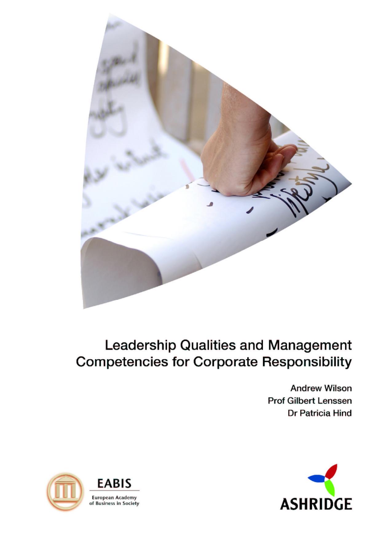 Leadership Qualities And Management Competencies For Corporate Responsibility