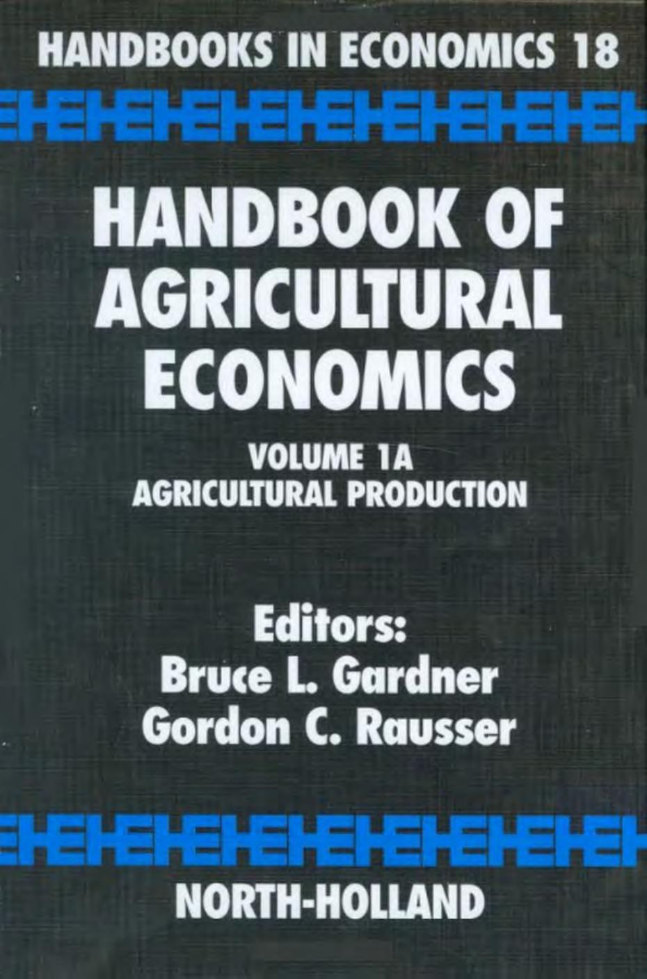 Handbook of Agricultural Economics Vol. 1-A