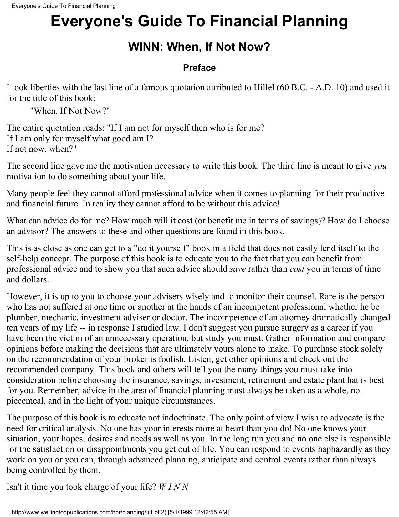 Everyone's Guide To Financial Planning