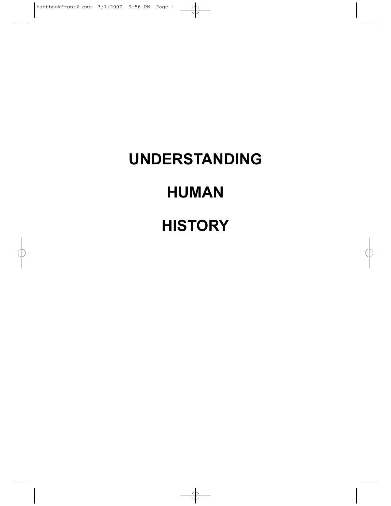 Understanding Human History