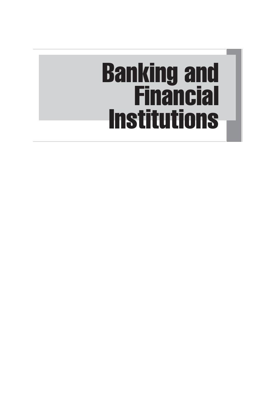 Banking and Financial Institutions
