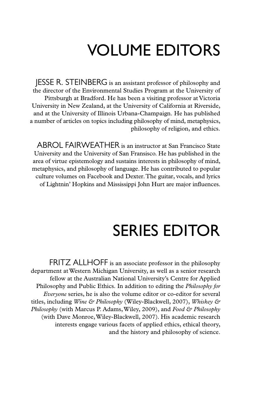 Blues – Philosophy for Everyone: Thinking Deep About Feeling Low