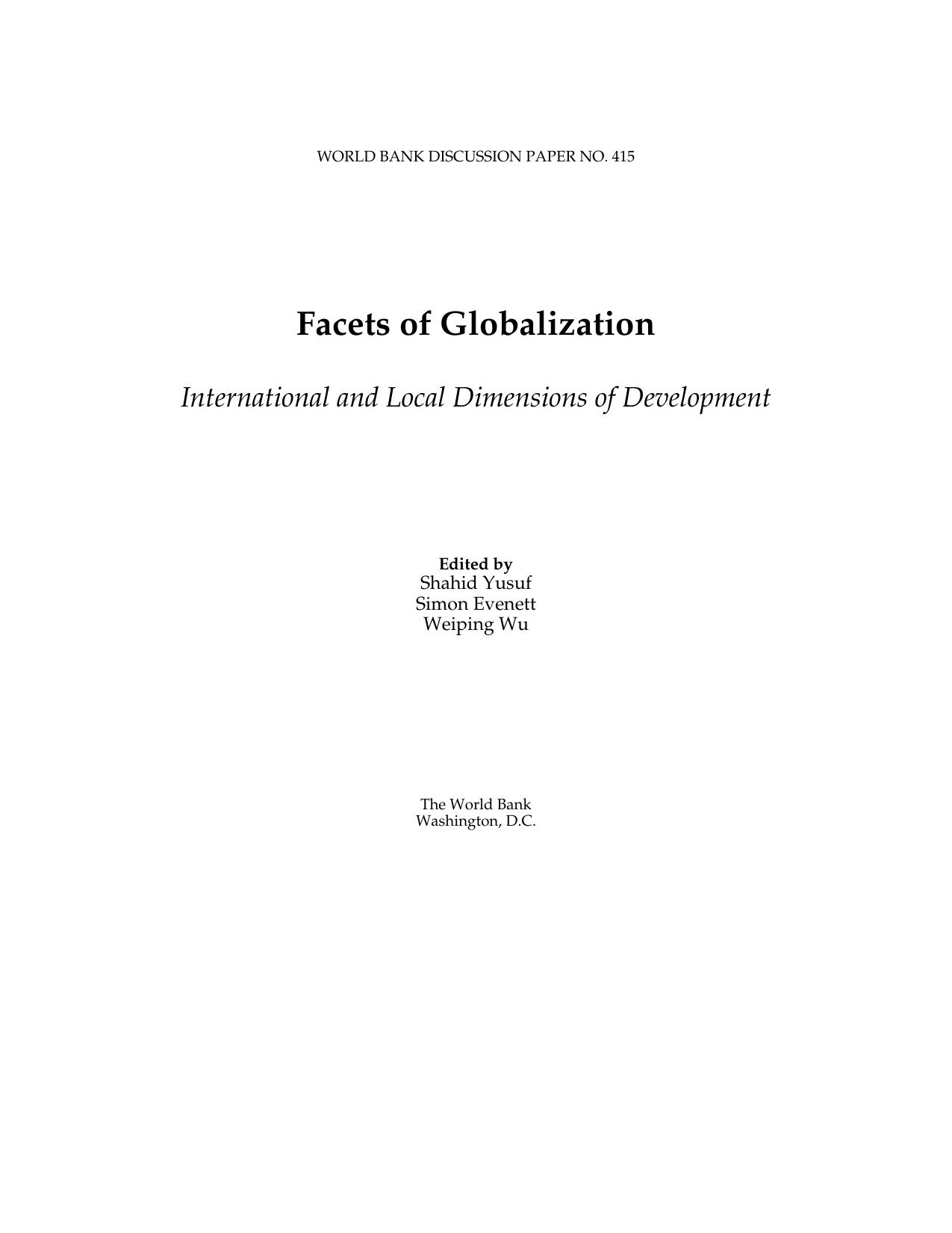 Facets of Globalization