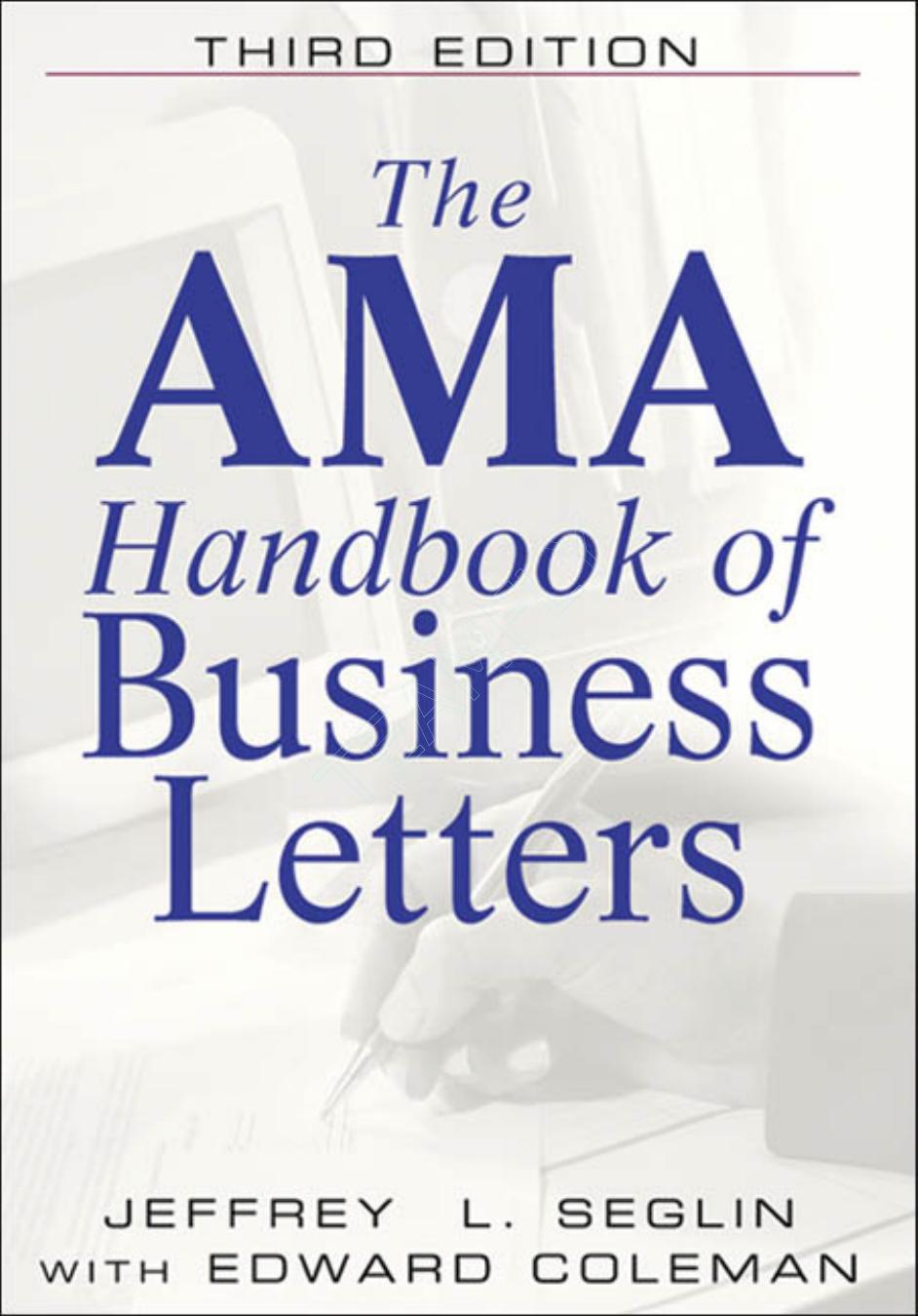 The AMA Handbook of Business Letters