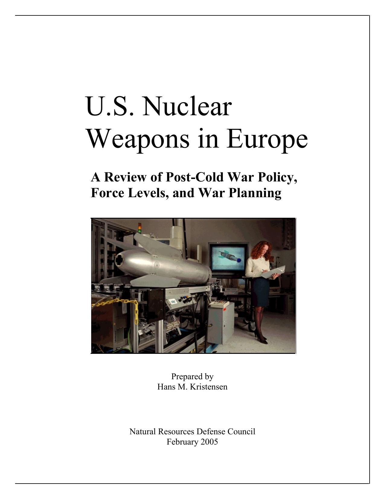 NRDC: U.S. Nuclear Weapons in Europe (pdf)