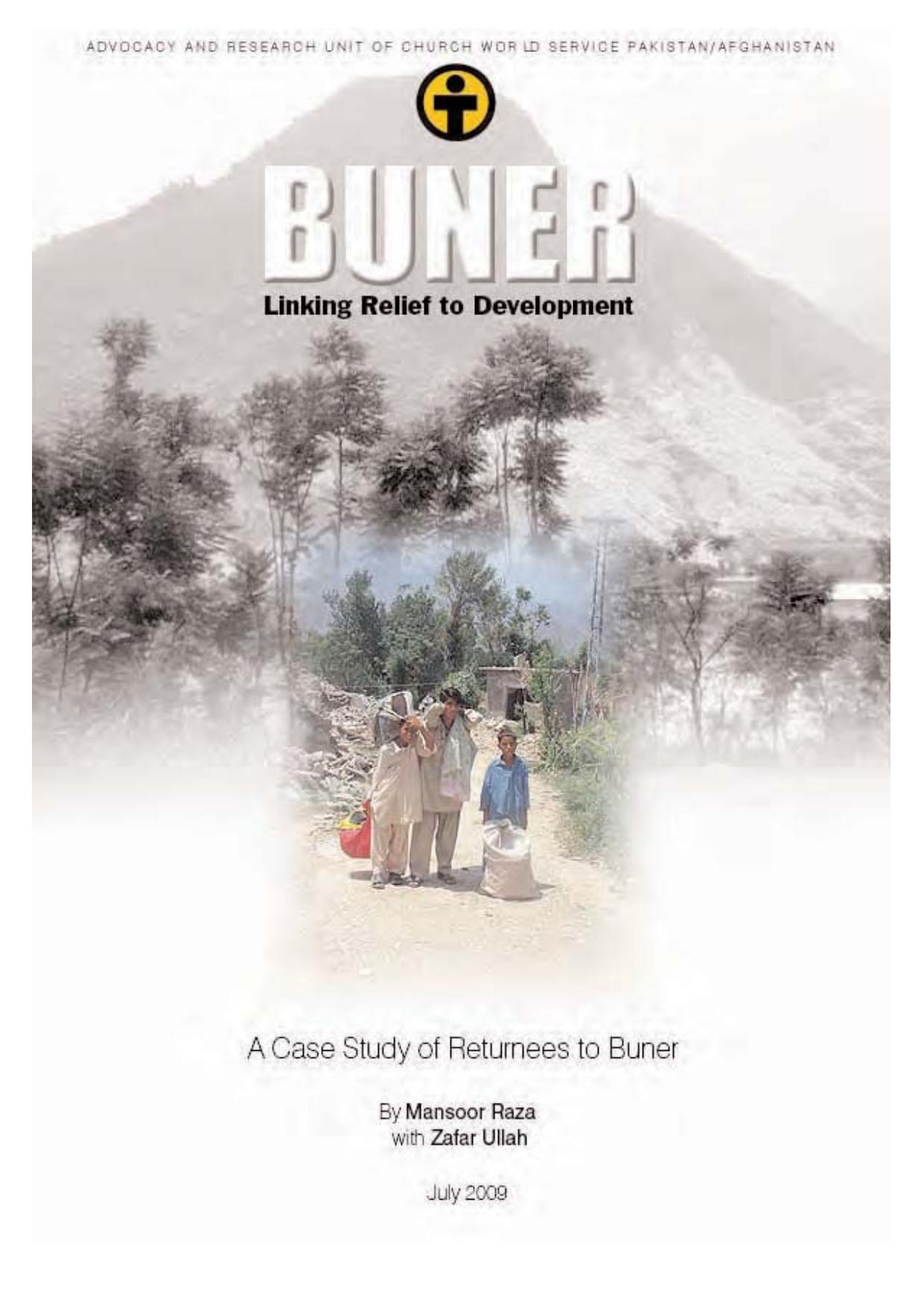 Buner Linking Relief to Development