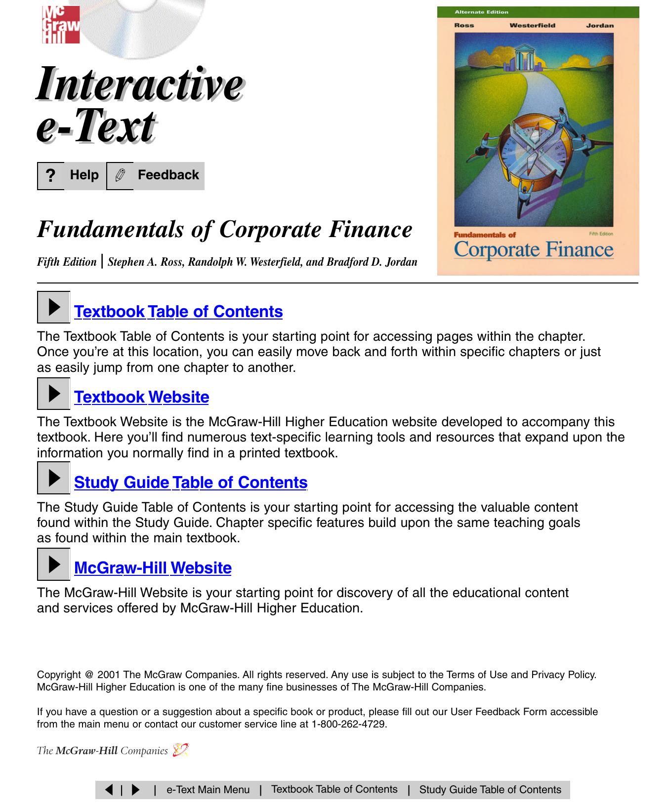 Introduction to Corporate Finance