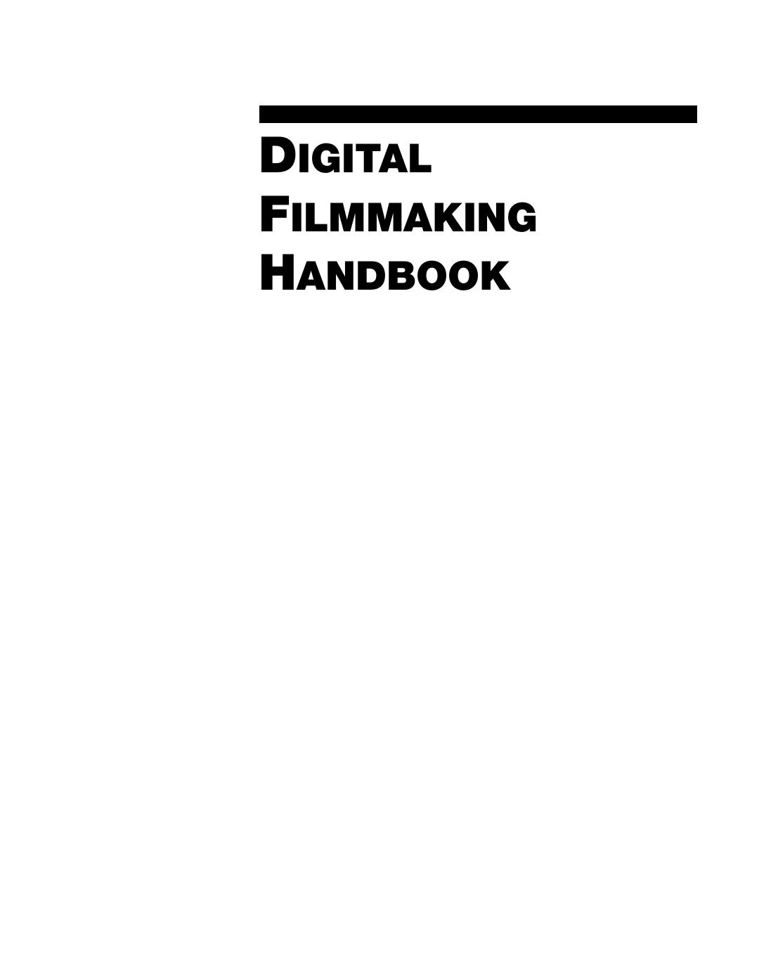 Digital Filmmaking Handbook
