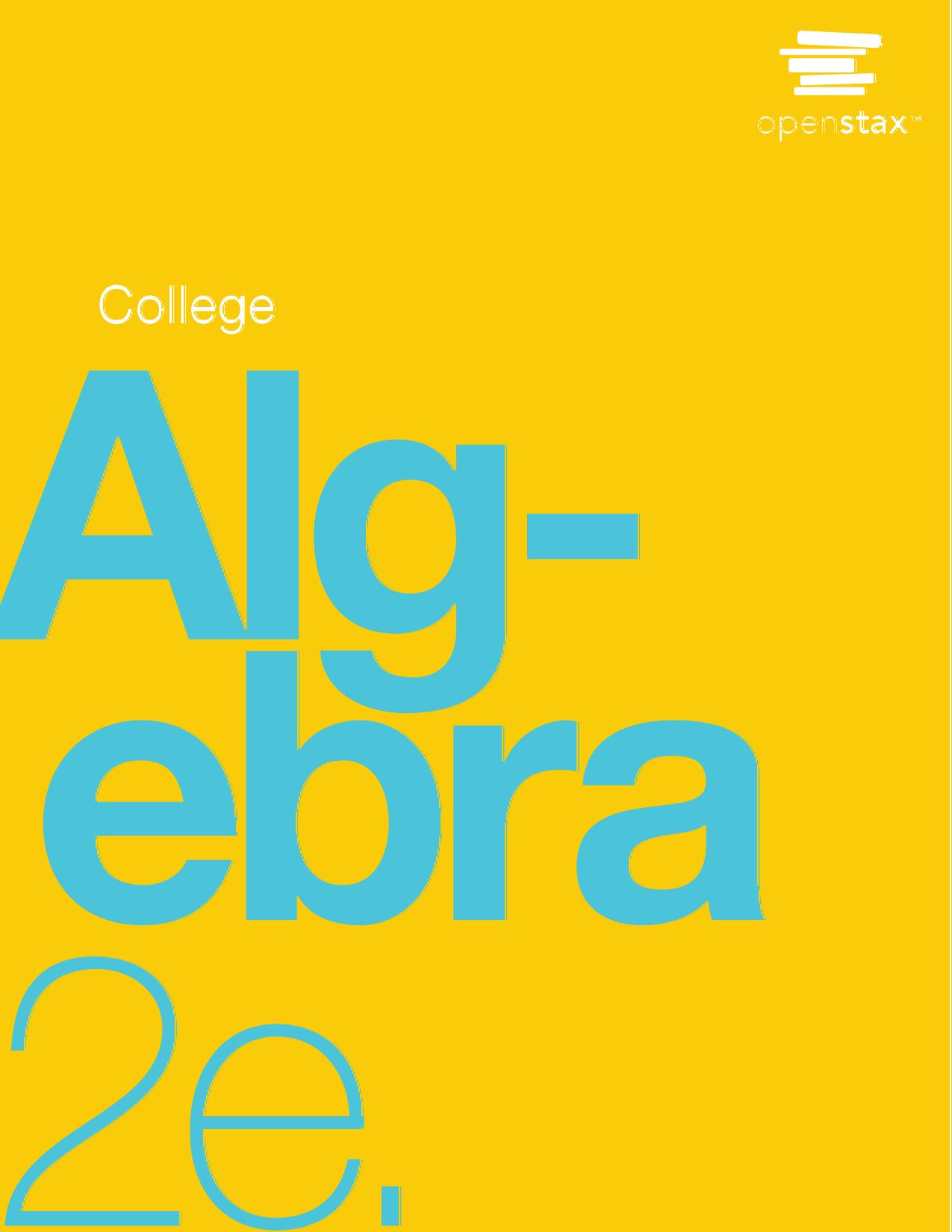 College Algebra 2e