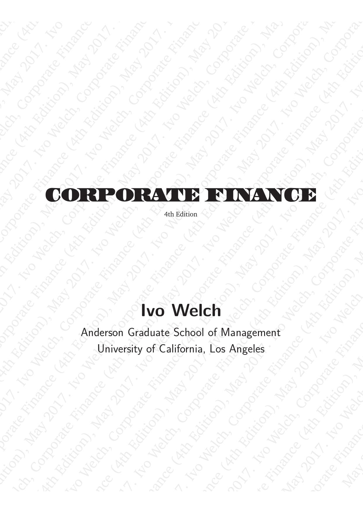 Corporate Finance