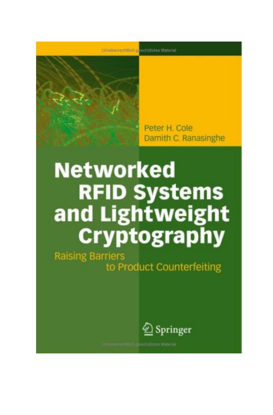 Networked RFID Systems and Lightweight Cryptography