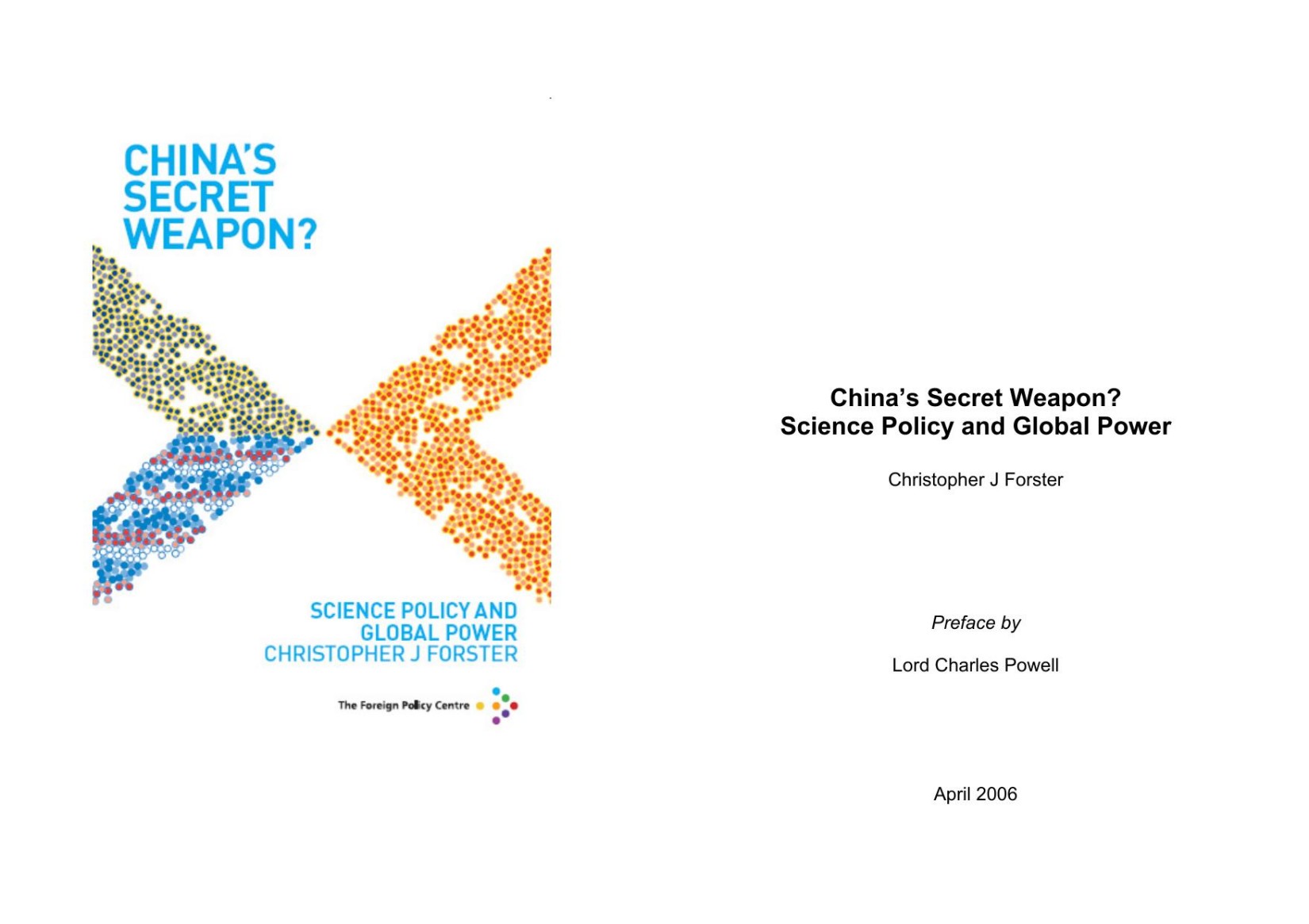 China’s Secret Weapon? Science Policy and Global Power