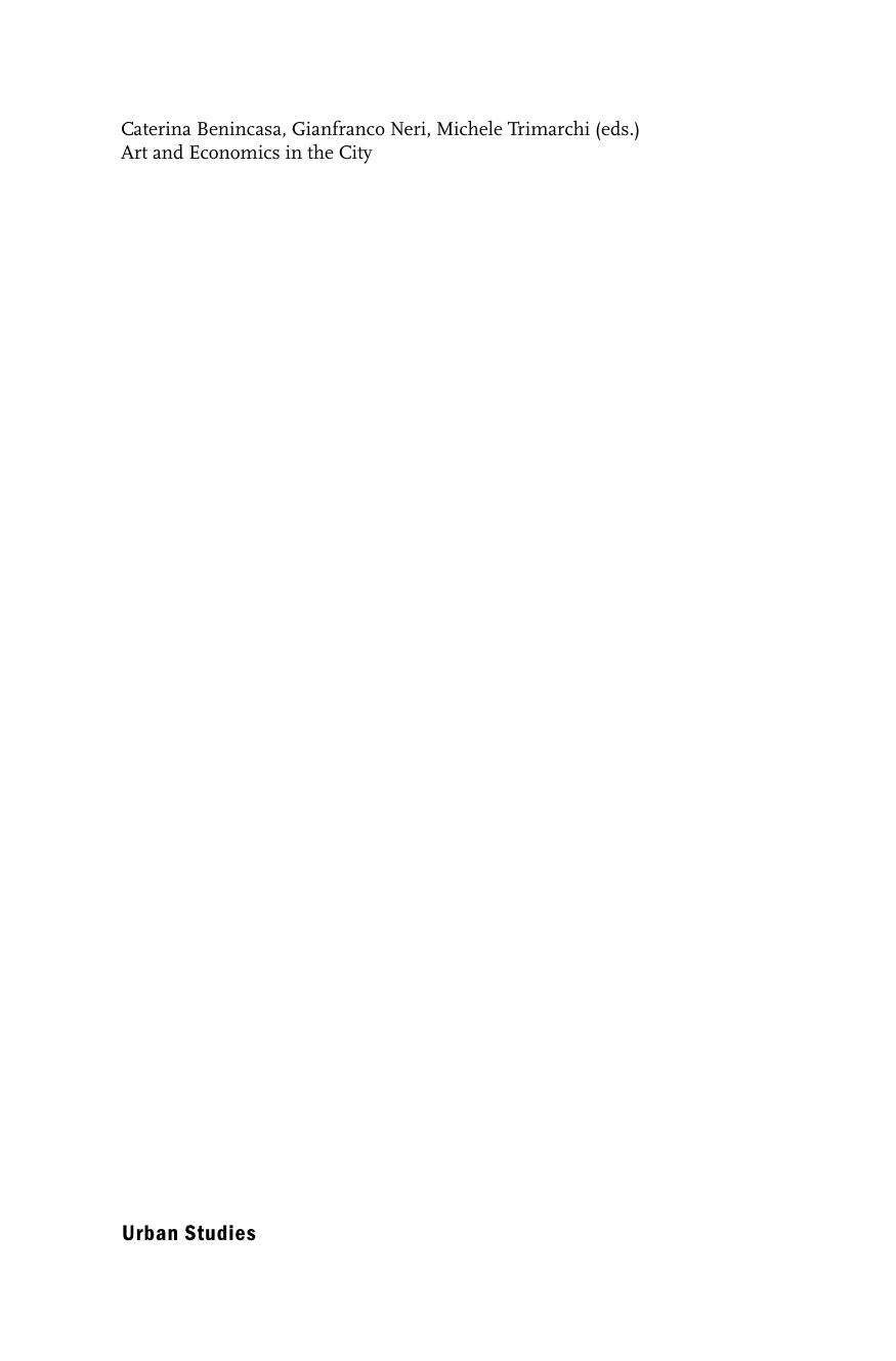 Art and Economics in the City New Cultural Maps