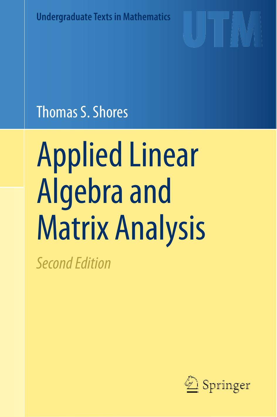 Applied Linear Algebra and Matrix Analysis