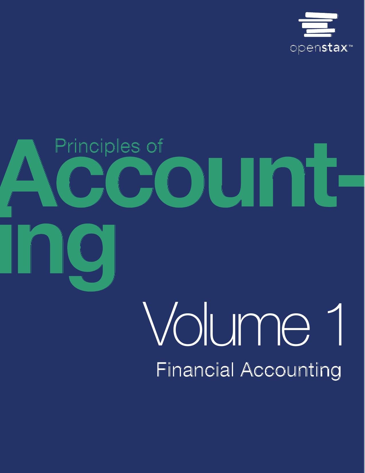 Principles of Accounting Volume 1 - Financial Accounting by OpenStax (Print Version, Paperback, B&W)
