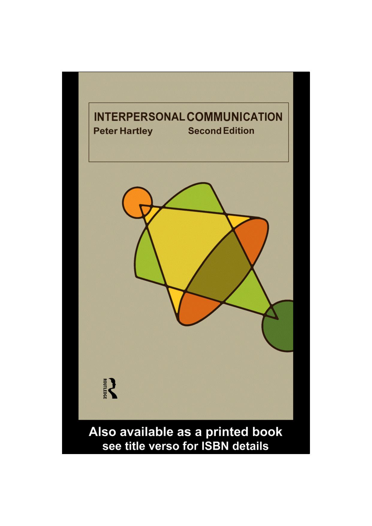 Interpersonal Communication, Second Edition