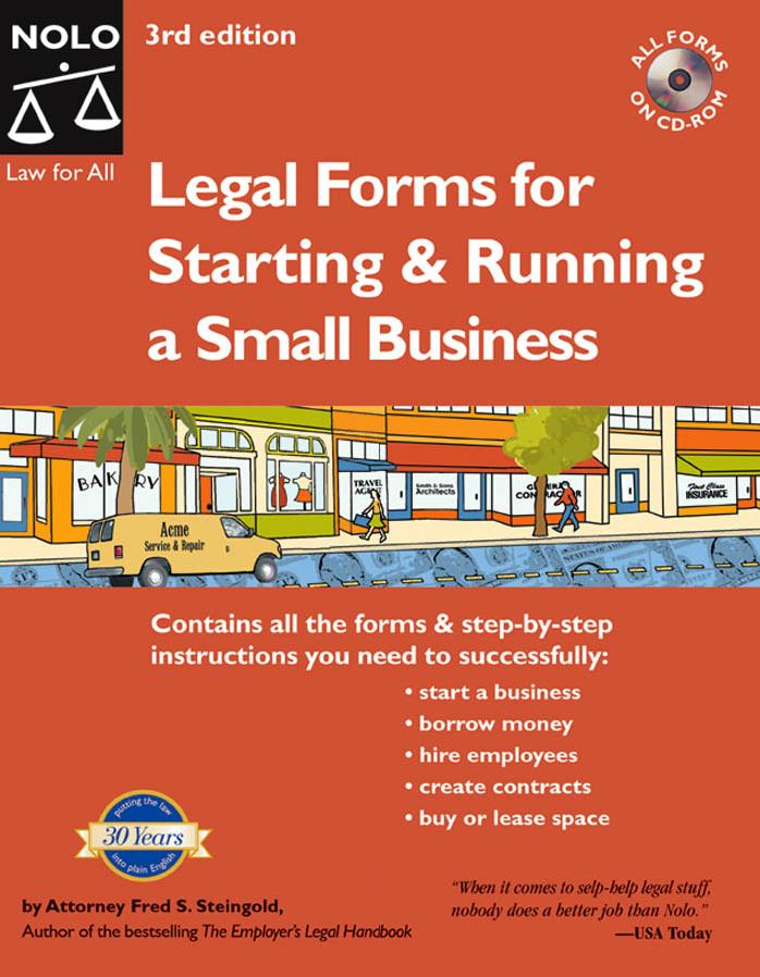 Legal Forms for Starting & Running a Small Business, 3rd Ed