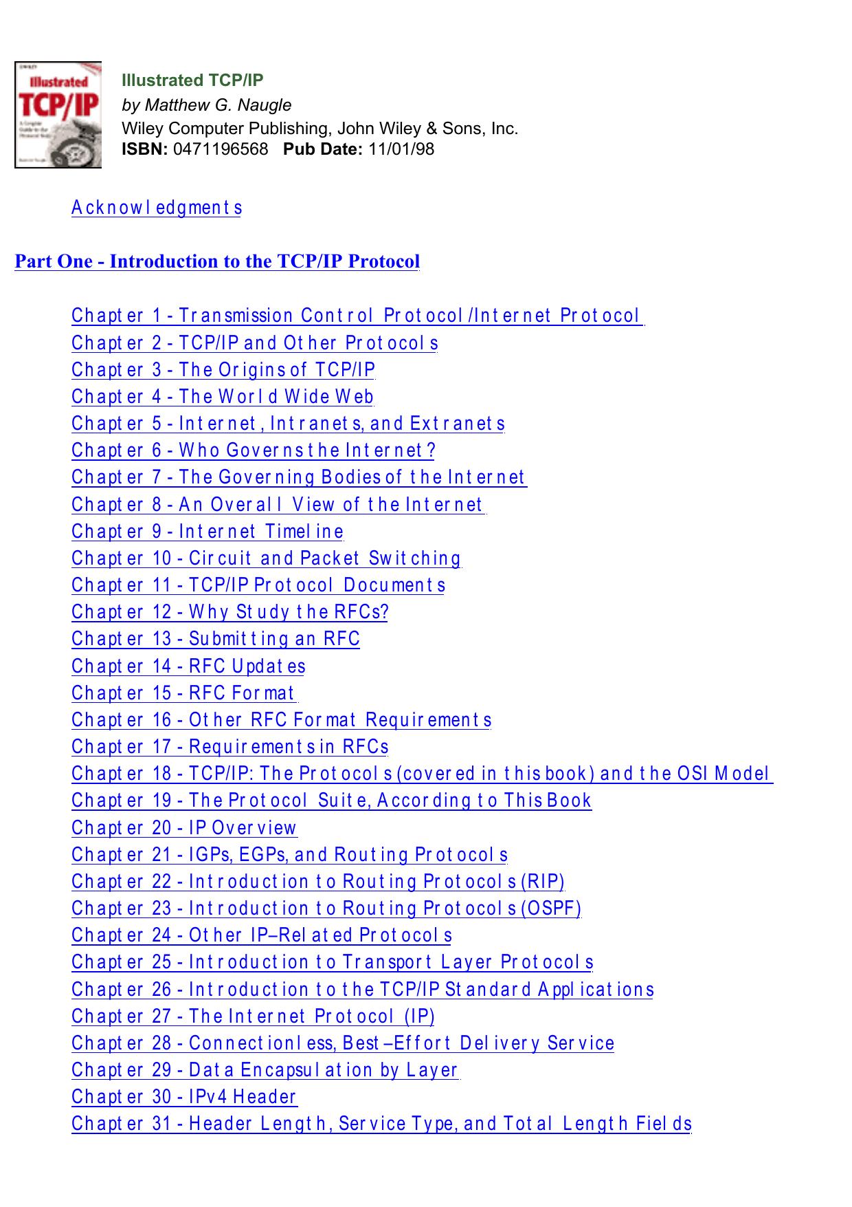 Illustrated TCP/IP