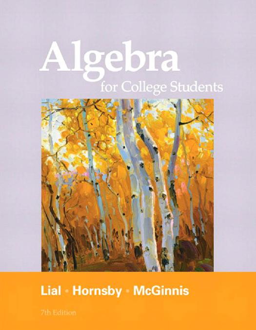 Algebra for College Students