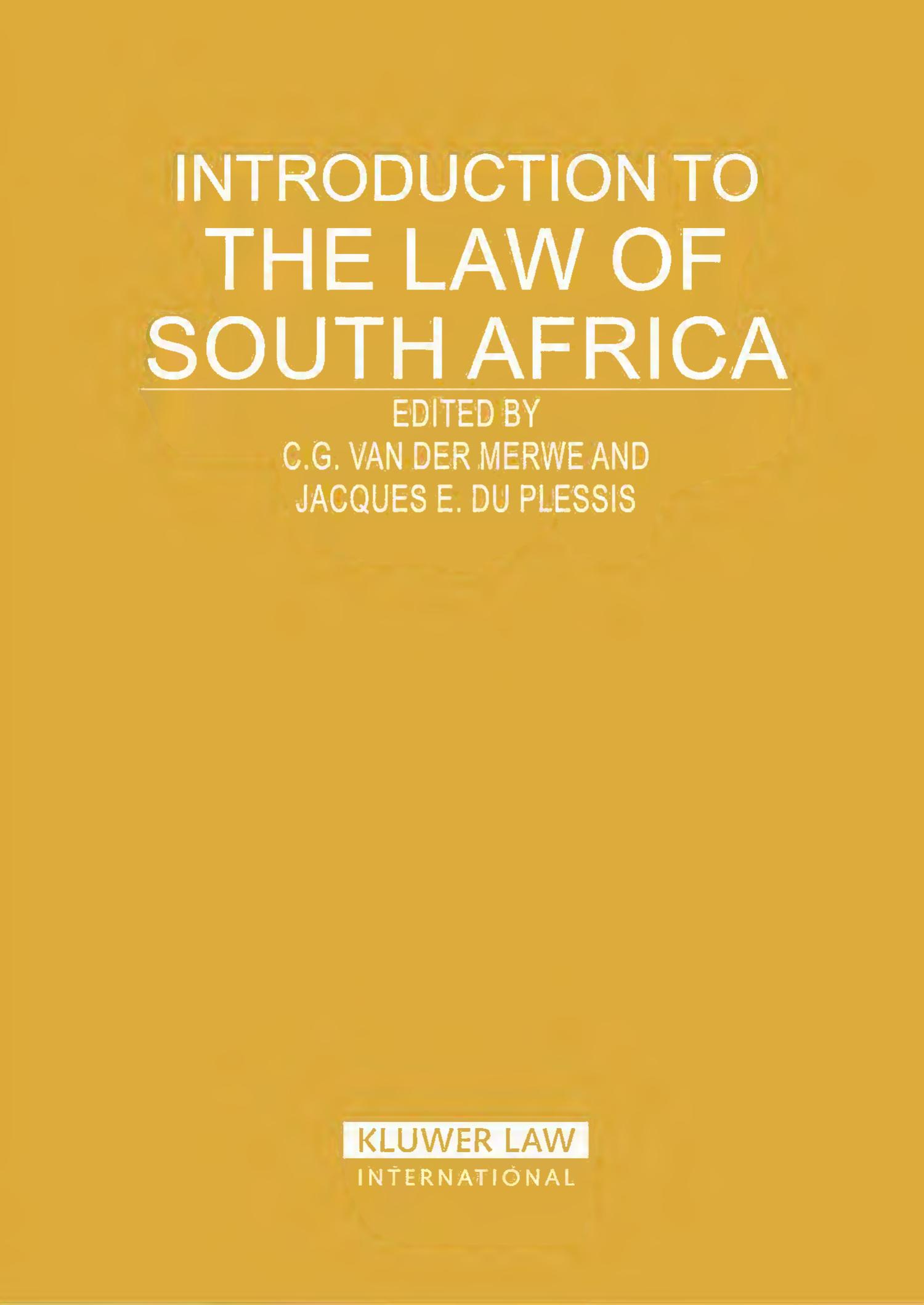 (Introduction to ... series.) Van der Merwe, C. G. Du Plessis, J. E.