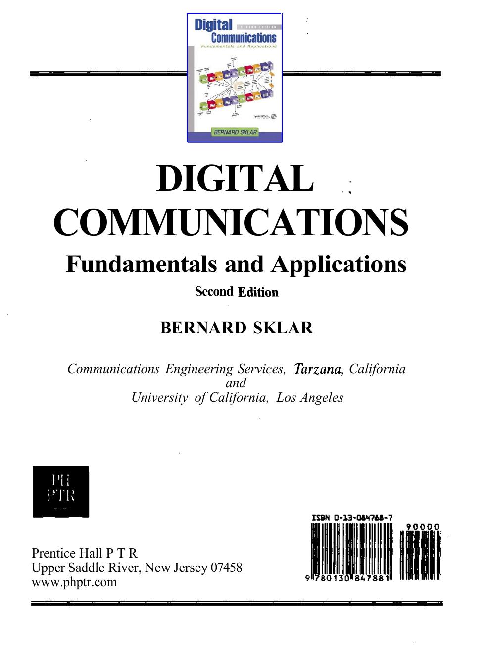 BernardSklar Digital Communications Fundamentals and Applications 2001