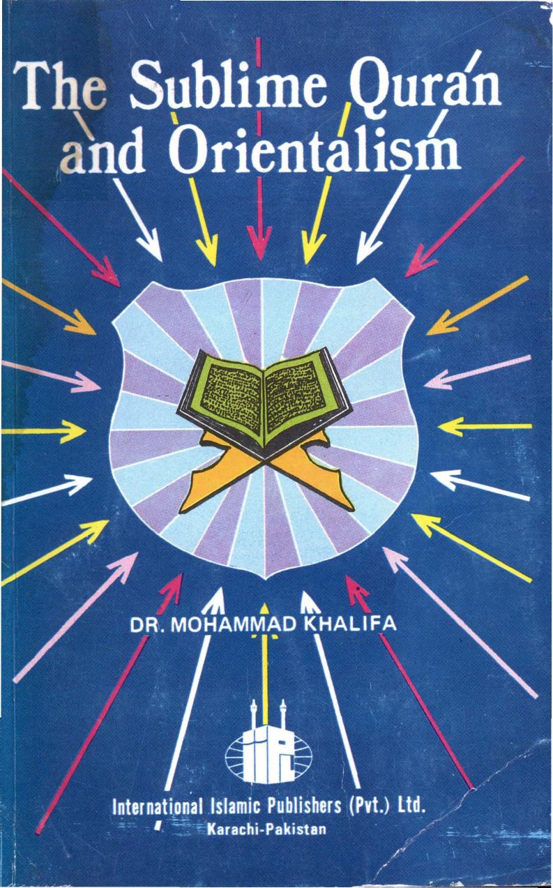 The Sublime Quran and Orientalism