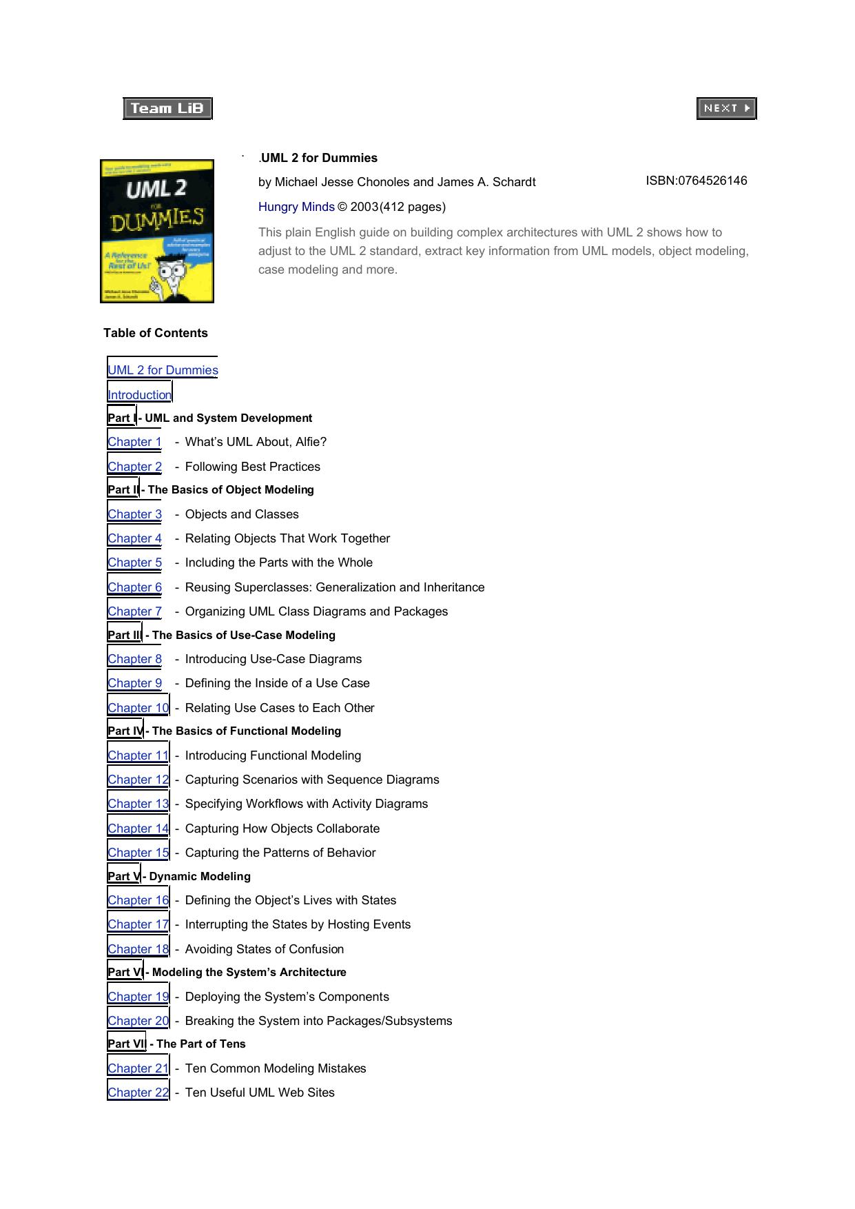 Hungry Minds - UML 2 for Dummie