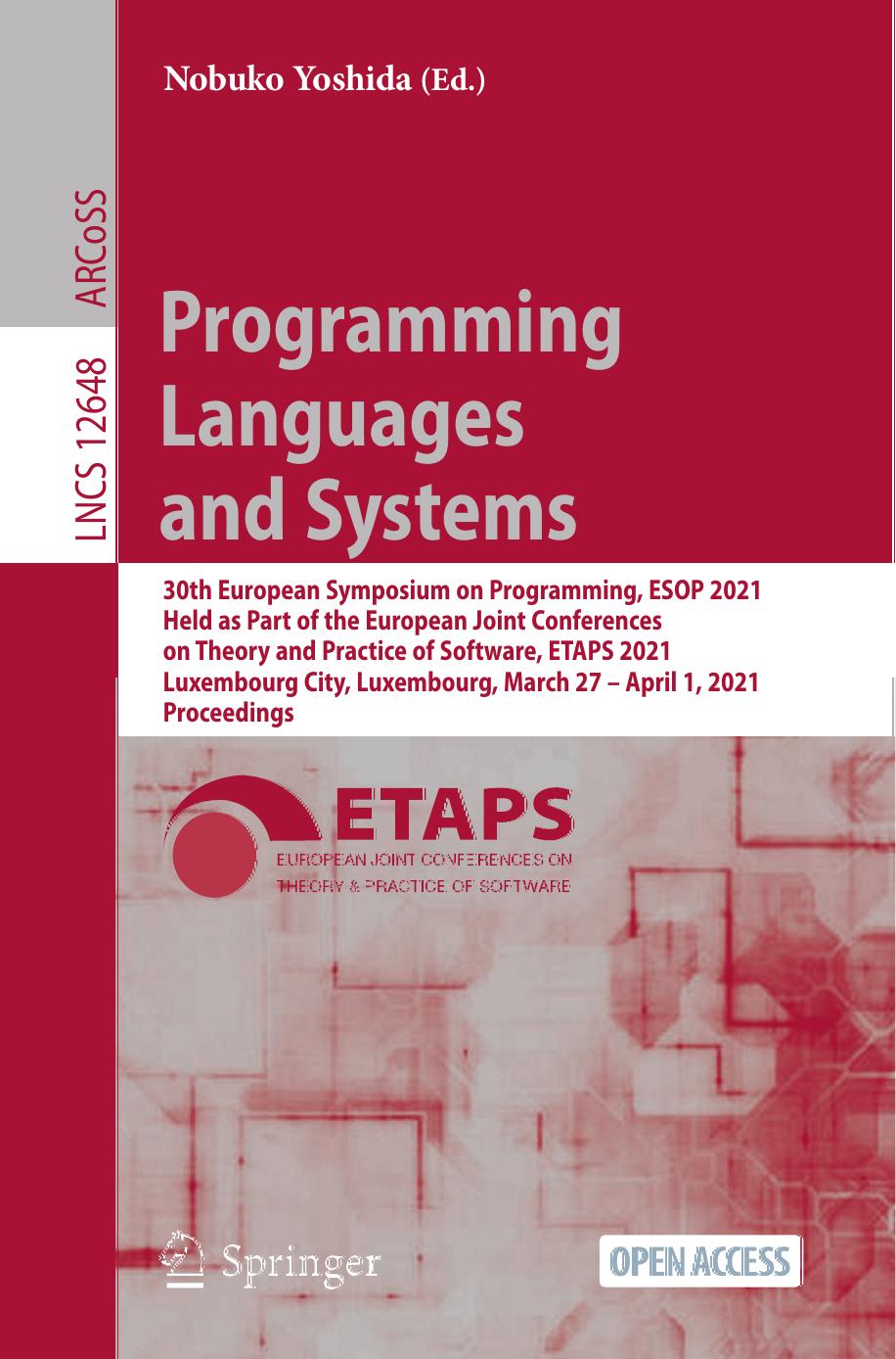 Programming Languages and Systems