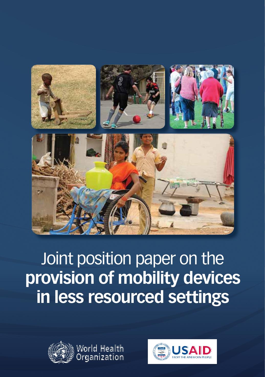 Joint position paper on the provision of mobility devices in less resourced settings