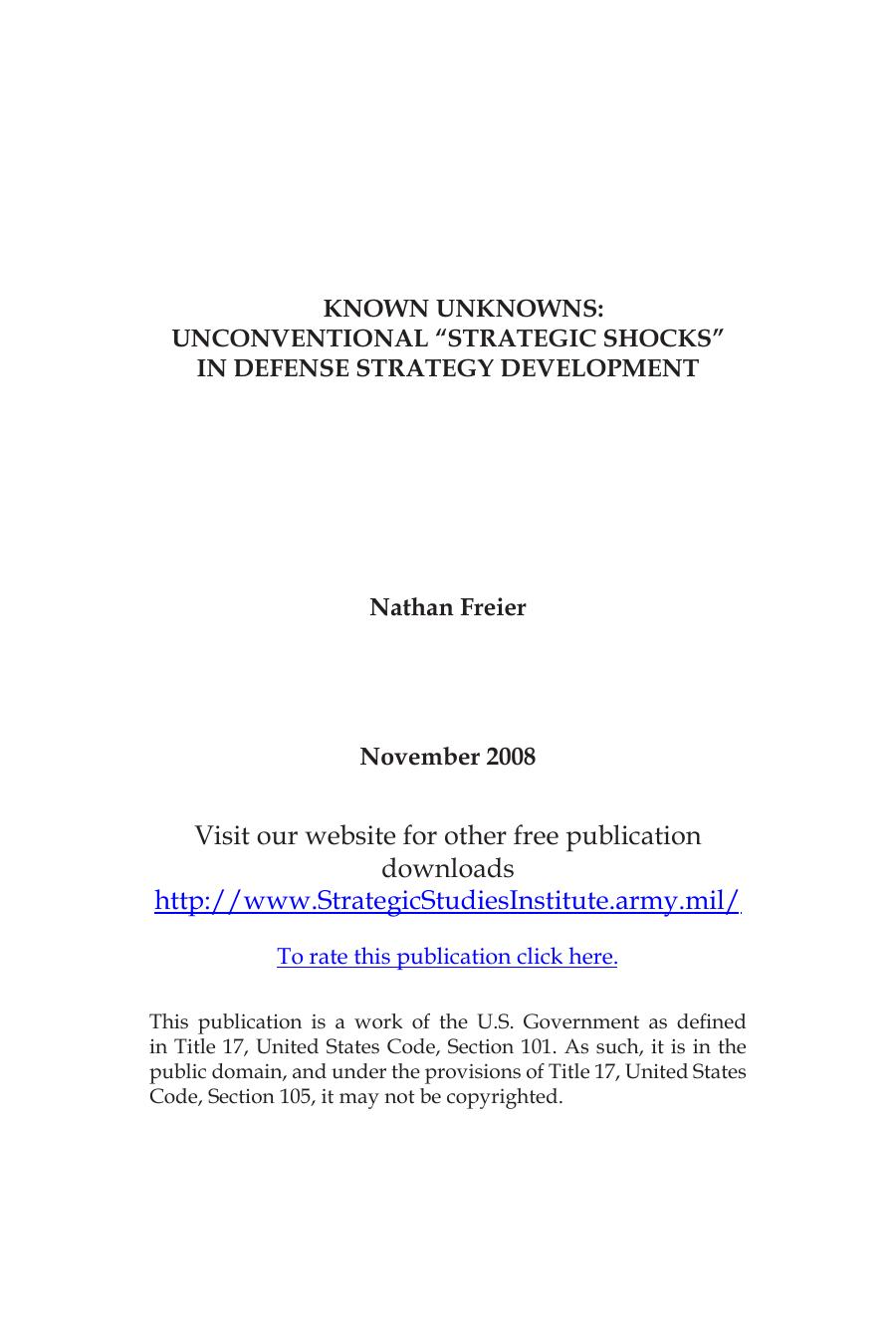 Known Unknowns: Unconventional 