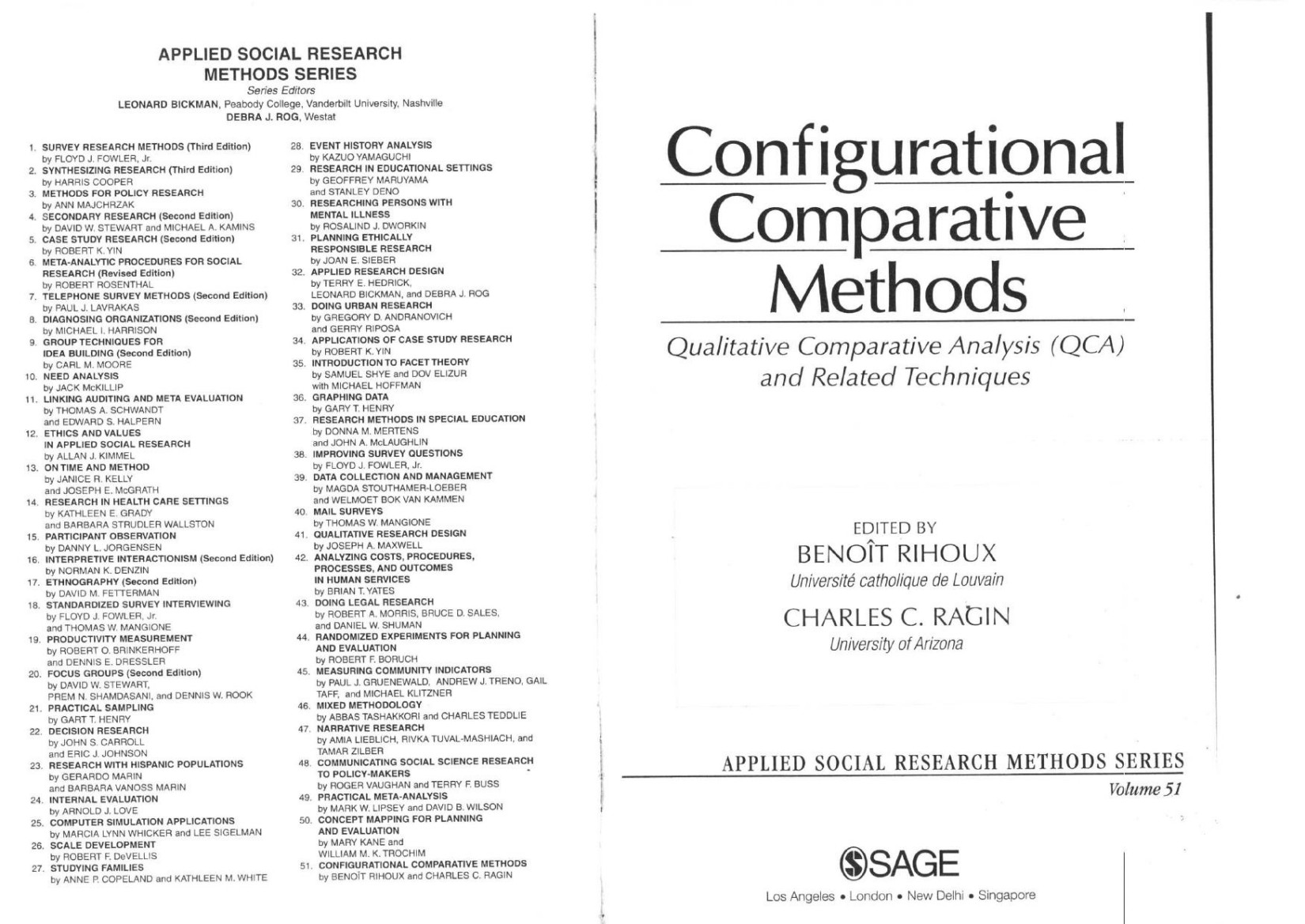 Configurational Comparative Methods: Qualitative Comparative Analysis (QCA) and Related Techniques