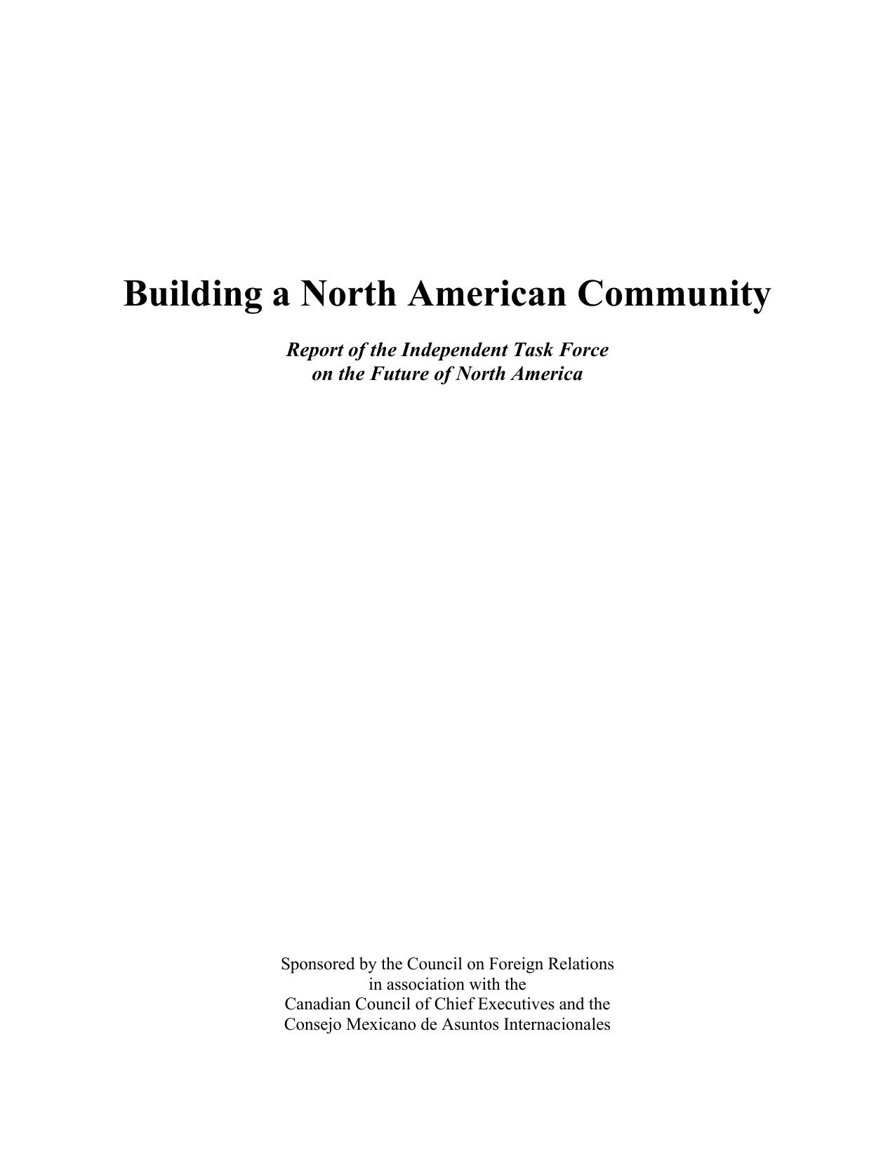 Building a North American Community