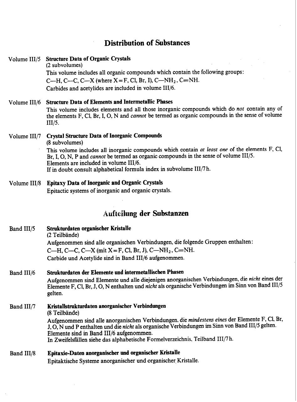 Title, Preface, etc., for Vol. III/7C3, pp. 5