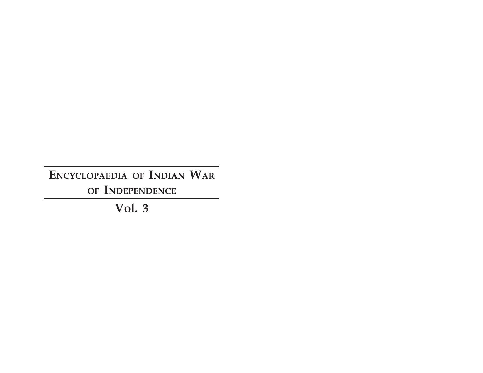 Encyclopaedia of Indian War of Independence (Vol. 3).pmd