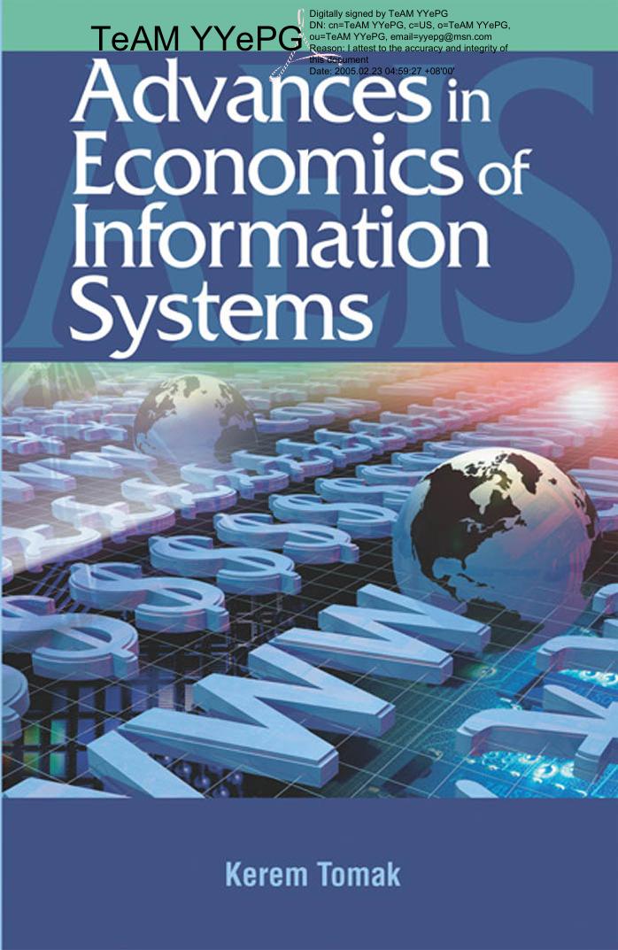 Advances in the Economics of Information Systems