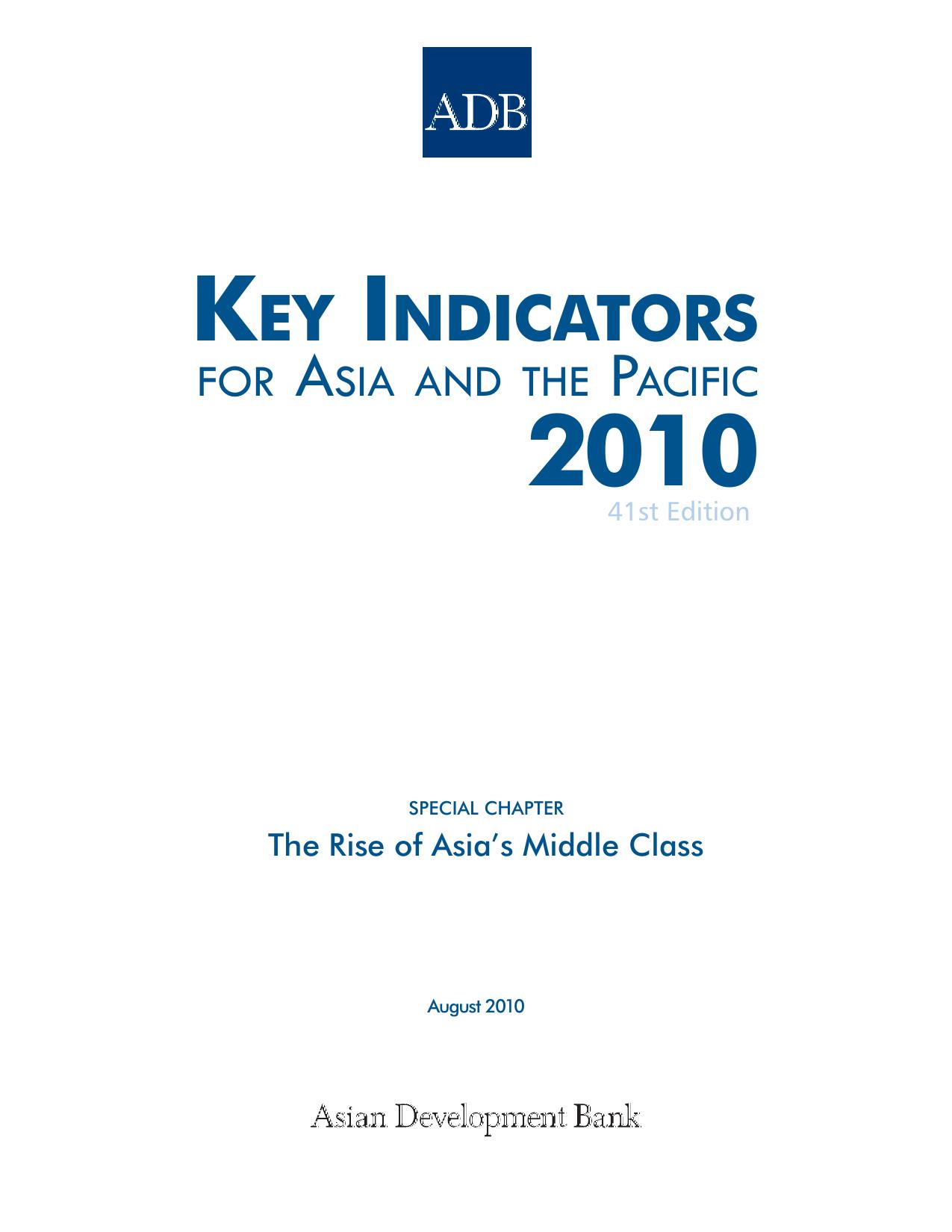 Key Indicators for Asia and the Pacific 2010