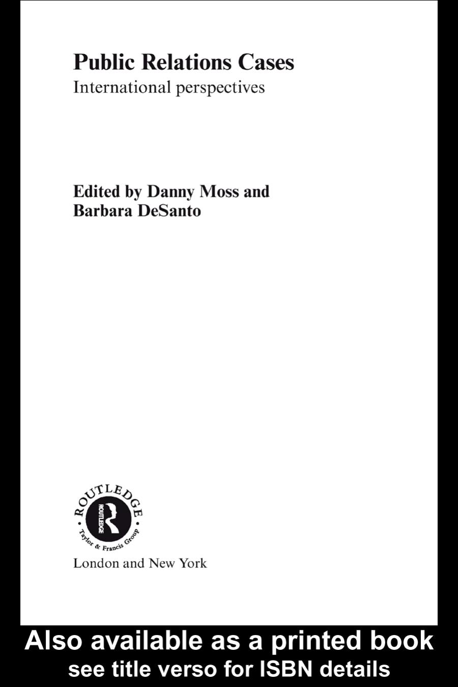 Public Relations Cases: International Perspectives