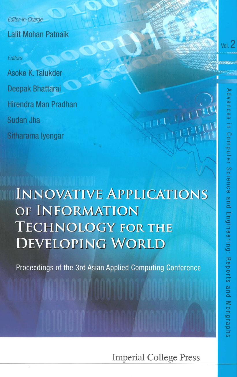 Innovative Applications of Information Technology for the Developing World (481 pages)