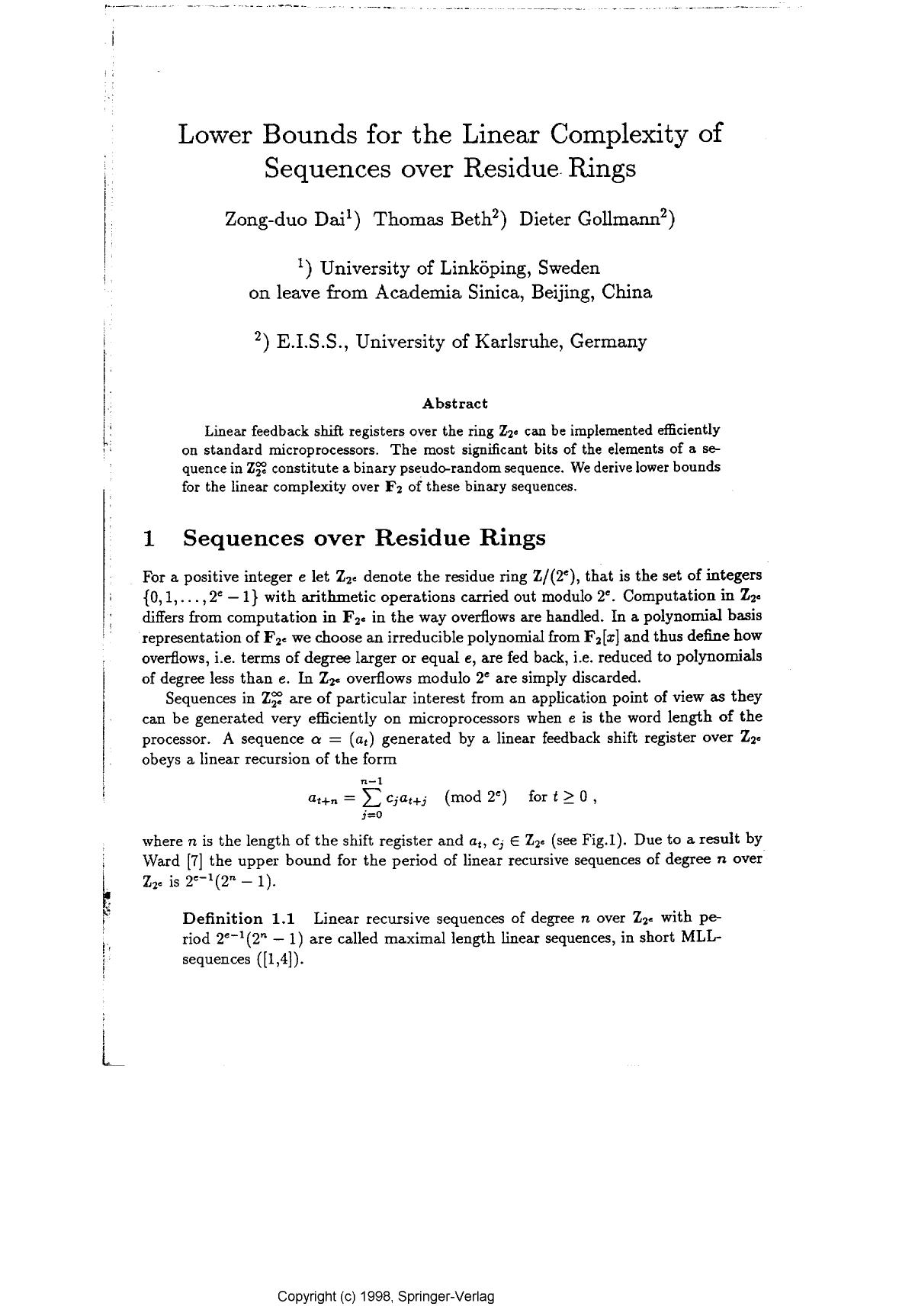 Lower bounds for the linear complexity of sequences over residue rings