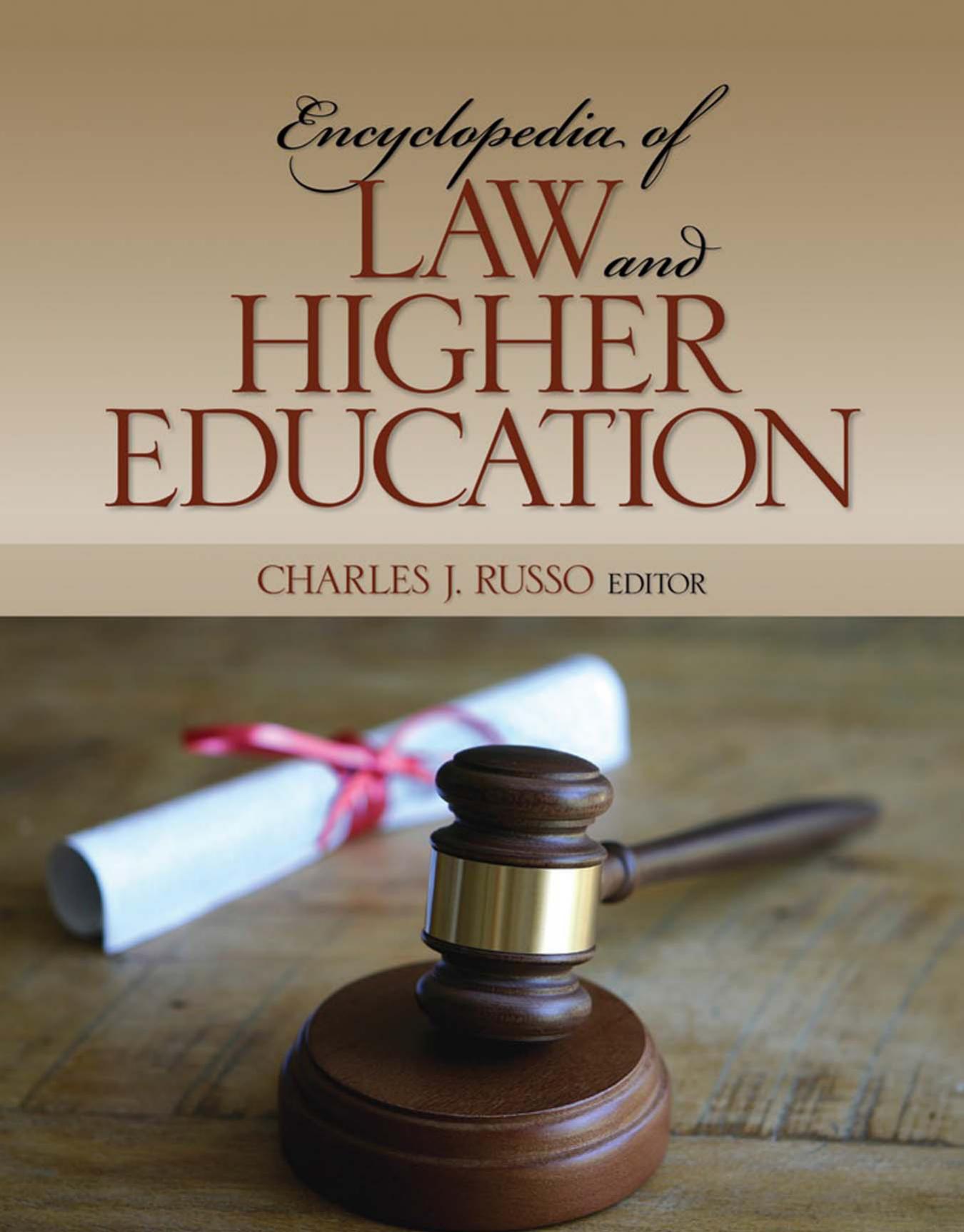 Encyclopedia of Law and Higher Education