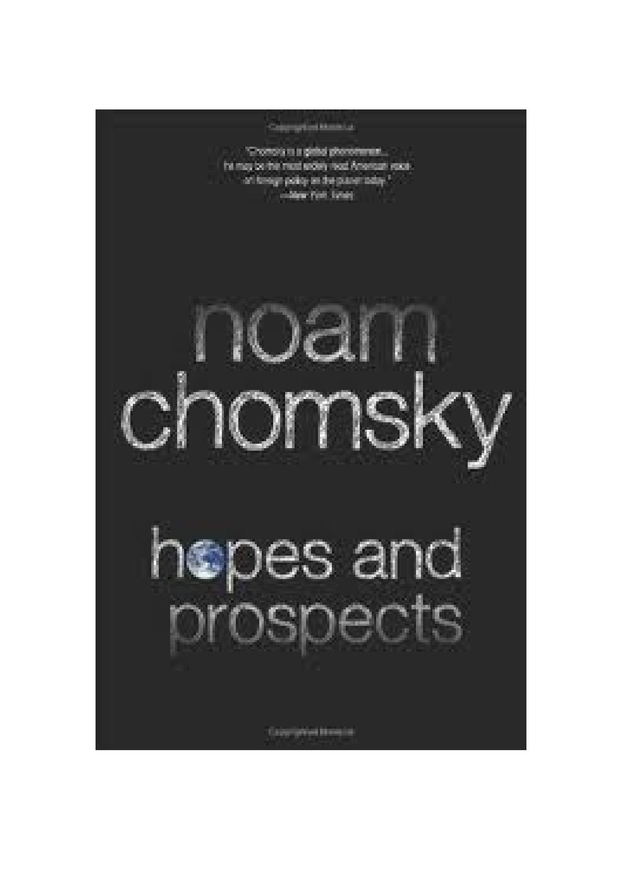 Microsoft Word - Hopes and Prospects - Noam Chomsky.rtf