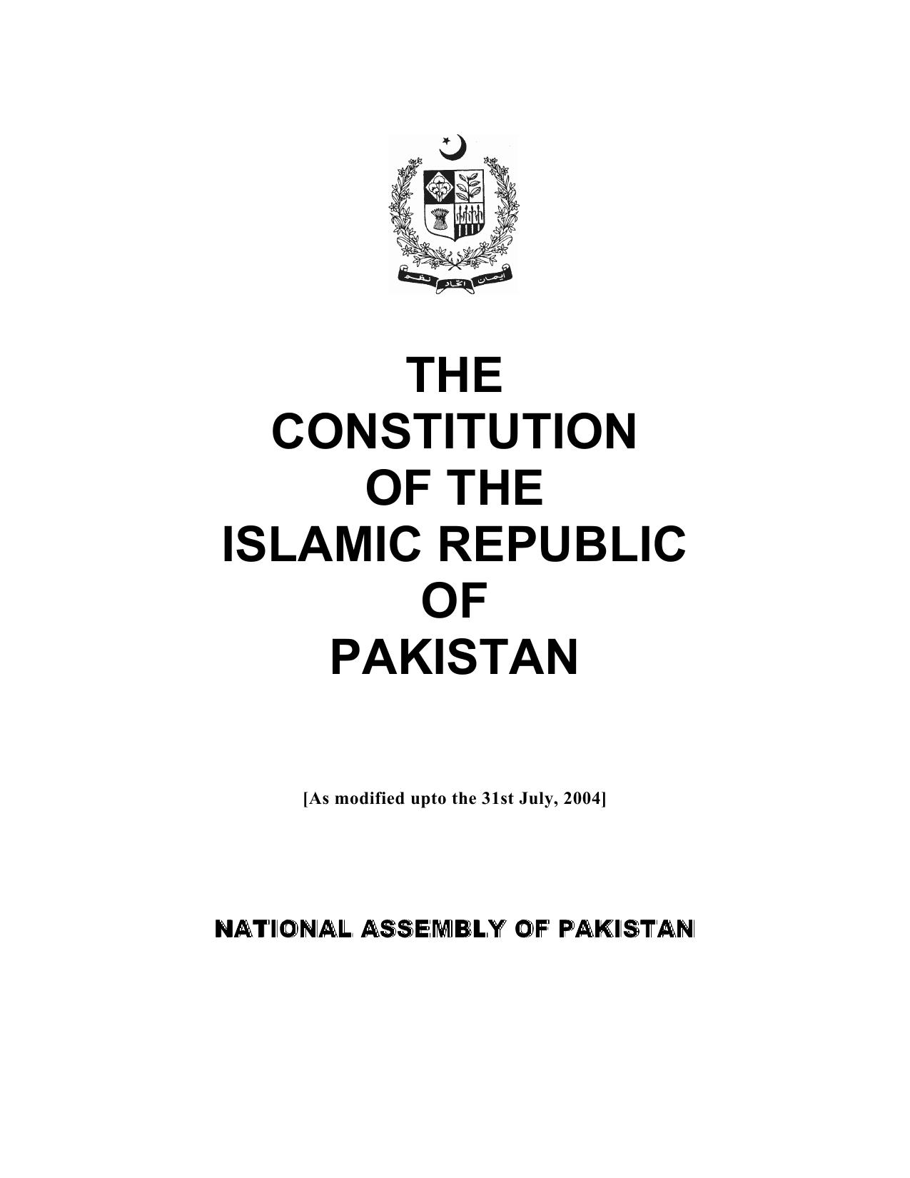 constitution of pakistan