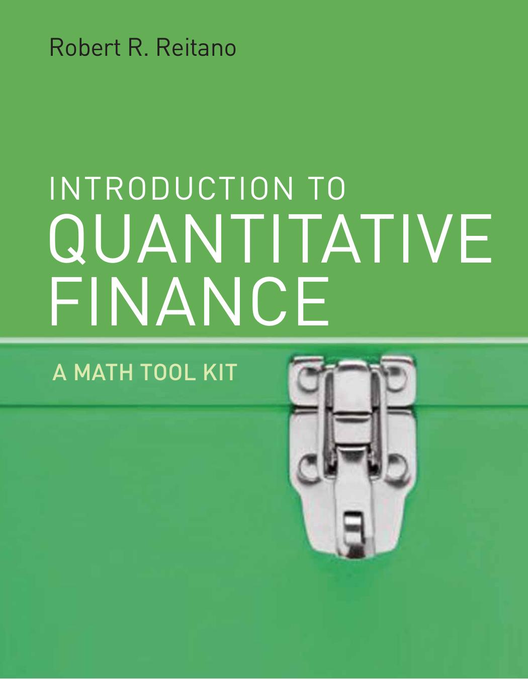 Introduction to Quantitative Finance: A Math Tool Kit