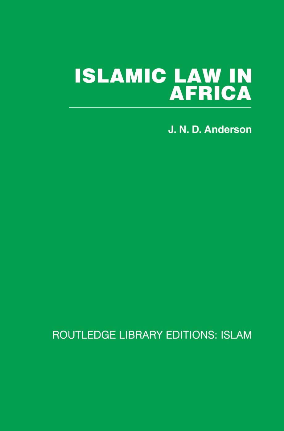 Islamic Law in Africa